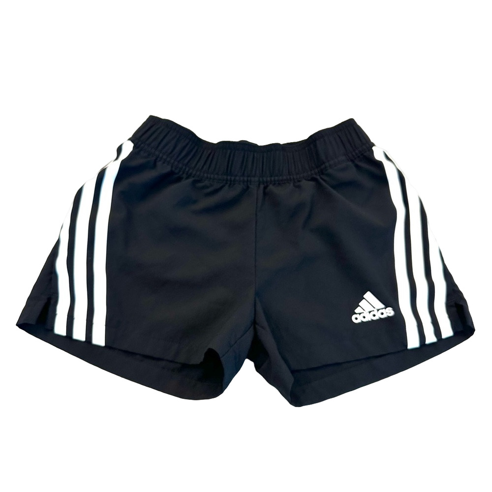 3/20$ Adidas Girls Black Athletic Shorts with White Stripes size Small